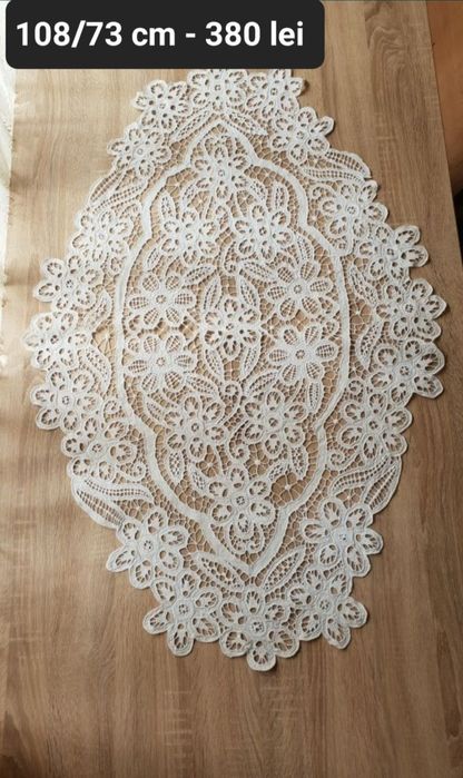 Broderie spartă realizată în gherghef