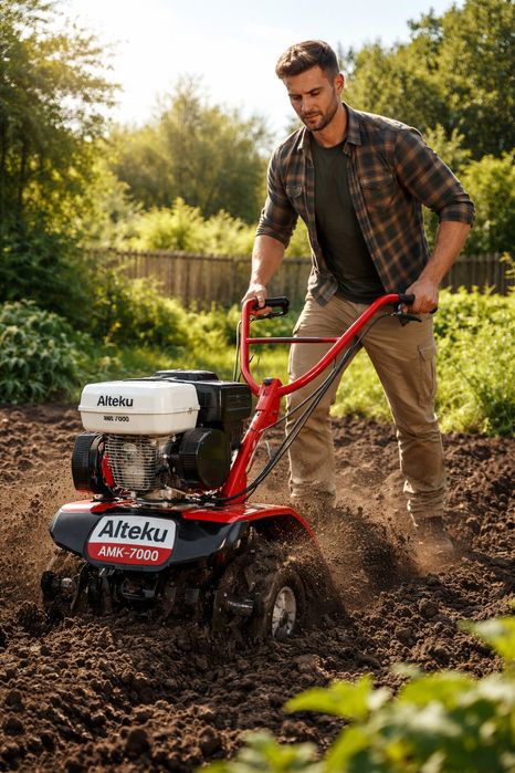 Вспашка земли, огорода, пашем