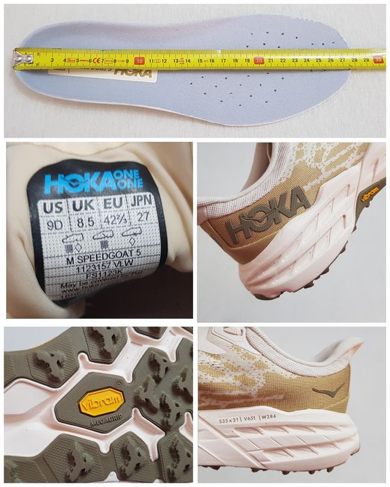 HOKA One One Speedgoat 5 pantofi Noi sport alergat culoarea bej 42 2/3