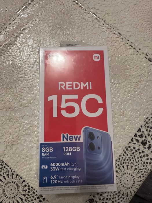 Продавам Xiaomi Redmi 15C  и преносима батерия power bank на A1 запечатани НОВИ комплект 120€