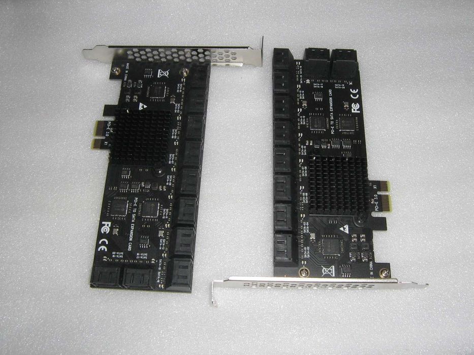 Vand ADAPTOARE PCI express X1 cu 20 de porturi SATA SATA 3.0 PCIe X1