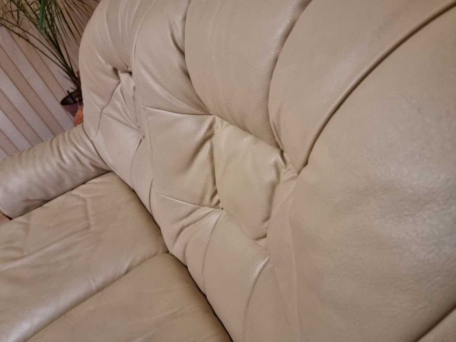 Комплект диван естествена кожа