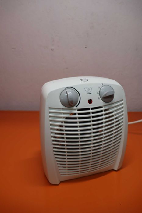 Вентилаторна печка DIO 2000 W с регулируем термостат, 2 степени на отопление и 3 режима, бяла