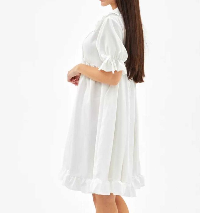 Платье красивое белое зеленое