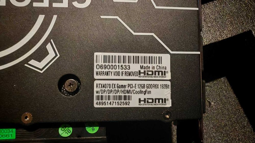 Видео карта KFA2 RTX 4070 EX Gamer 1-Click OC 12GB GDDR6X 192-bit