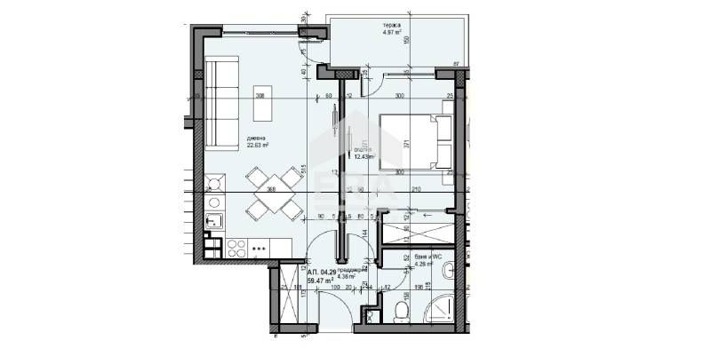 Продава се Двустаен апартамент в Банкя - 66 кв.м за 1051 €/кв.м - Снимка #2