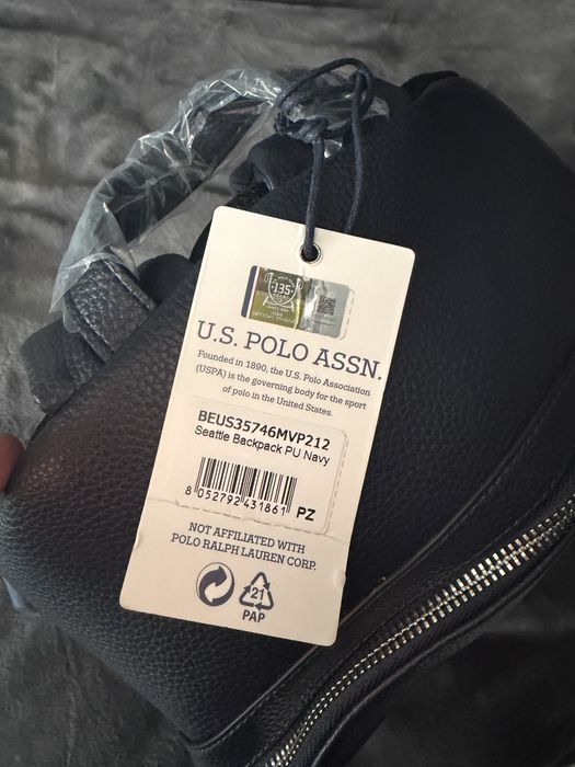 US Polo Assn Seattle unisex de oras piele ecol. bleumarin nou