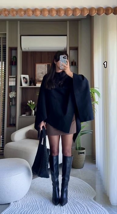 Пончо/кейп Zara, с этикеткой