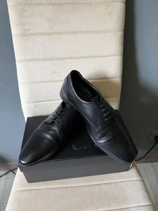 Pantofi barbat piele naturala Creev negri marime 39
