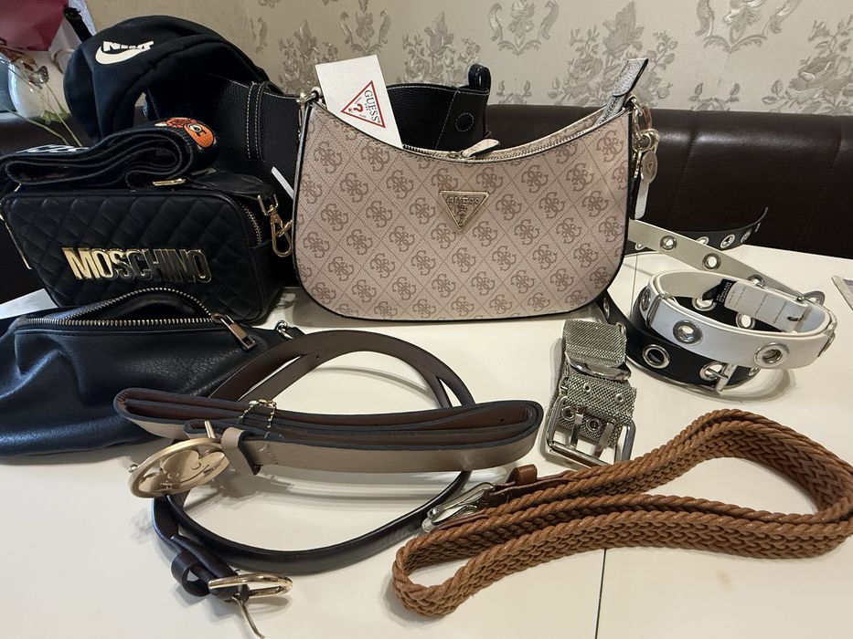 Дамски чанти gueess , moschino , nike + колани