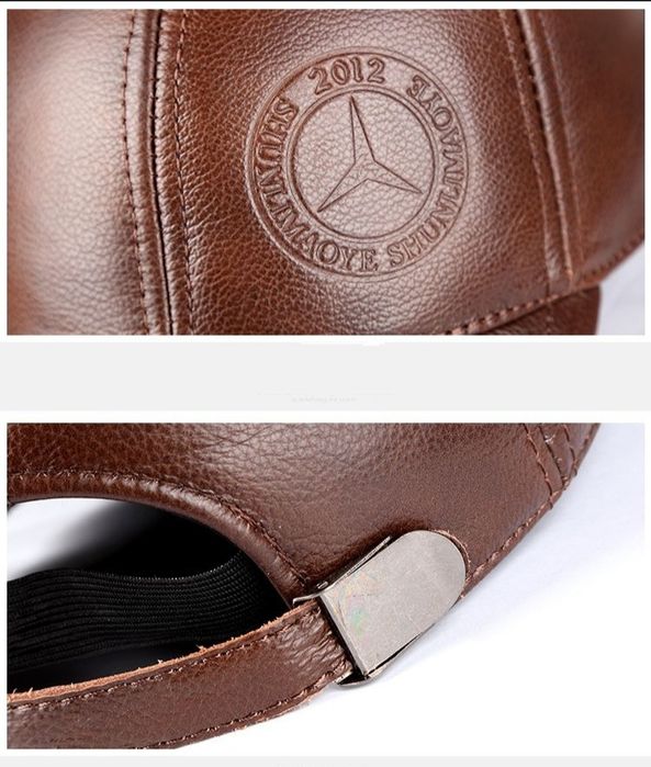 Мужской кепка из 100% натуральной кожи мужская шапка кожанная