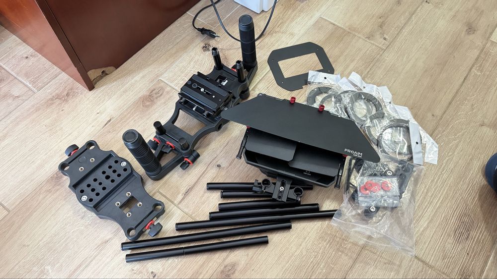 PROAIM / Filmcity Shoulder Rig profesional + MB-600 Matte Box – kit complet 15mm
