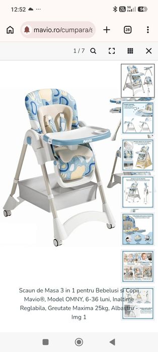 Scaun masa nou bebe