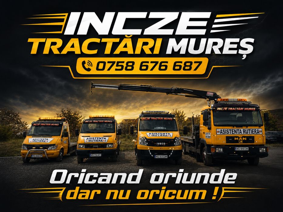 Tractari auto/Transport Auto/Trailer/Camion cu macara /Utilaje