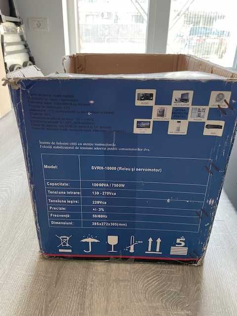 Stabilizator de tensiune hibrid, cu releu si servomotor 10000VA/7500W