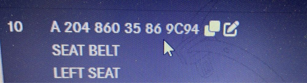 Centuri siguranță Mercedes C220 w204 2012