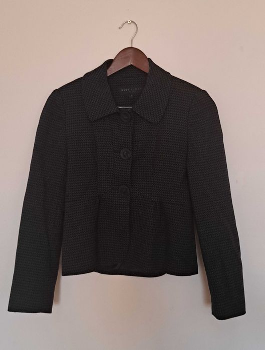 Зимно сиво-черно сако, размер XS