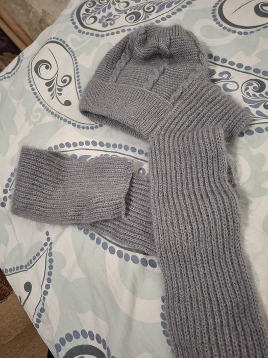 Шапка с шарфиком