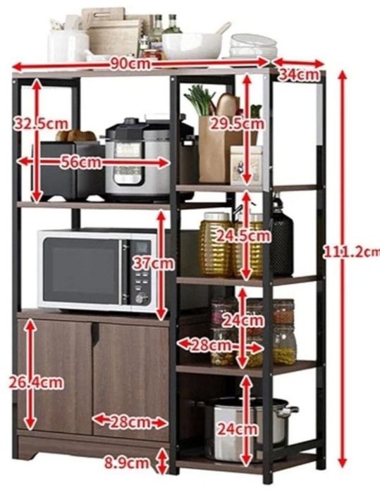 Шкаф сервант с полками для кухни