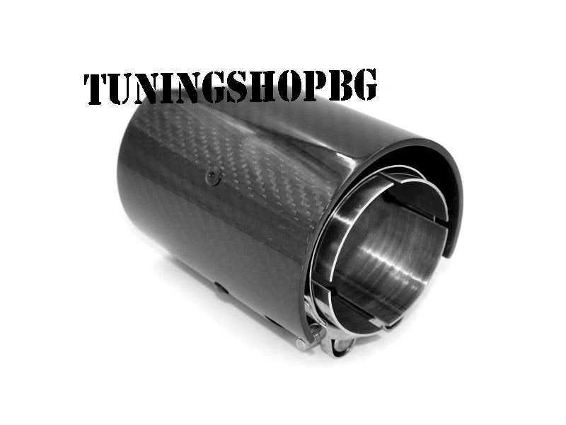 Единичен НАКРАЙНИК за ауспух КАРБОН отворен ! ТУНИНГ