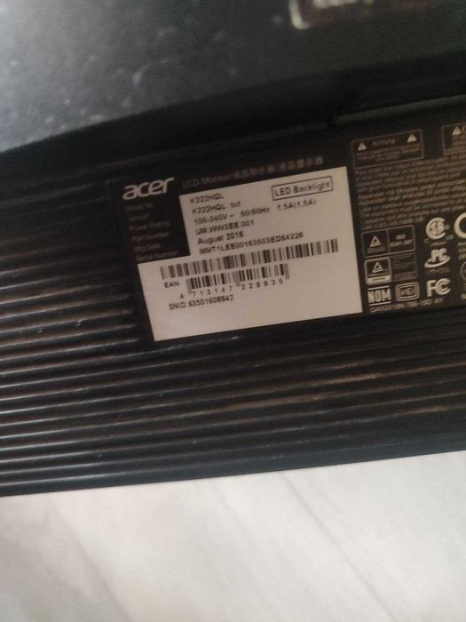 Монитор Acer K222HQL 22 Диагональ VGA