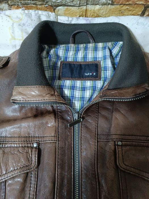 Geacă piele naturala vintage Jake*s ,mărimea M.