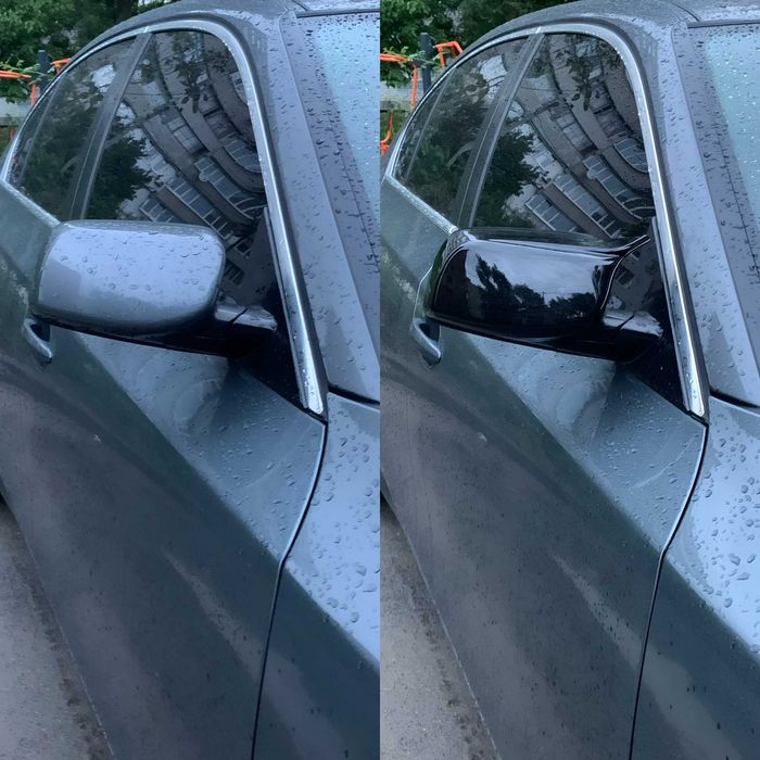 Гаранция! Нови Черни Batman Капаци за Огледала за BMW E60 E61 E63 E64