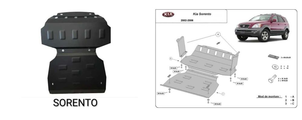 Защитни плочи за под двигател, протектор ,Toyota Mitsubishi Suzuki JEEP Ford Isuzu Subaro KIA Mercedes Volkswagen LADA