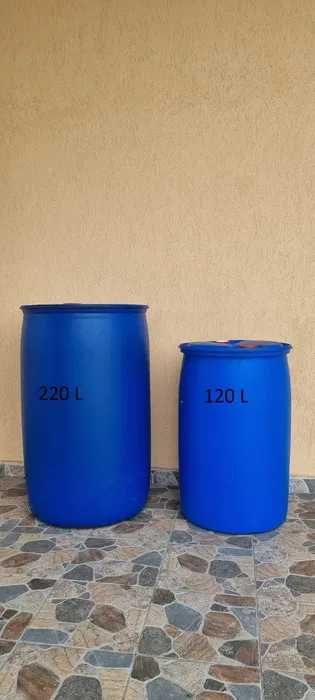 Butoi albastru din plastic cu buson 120L - 220 L