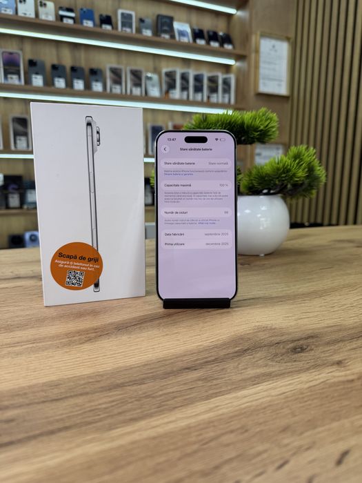 ‼️iPhone 17 Air 256Gb Cloud White-Sanatate bat.100% - Garantie 12 luni