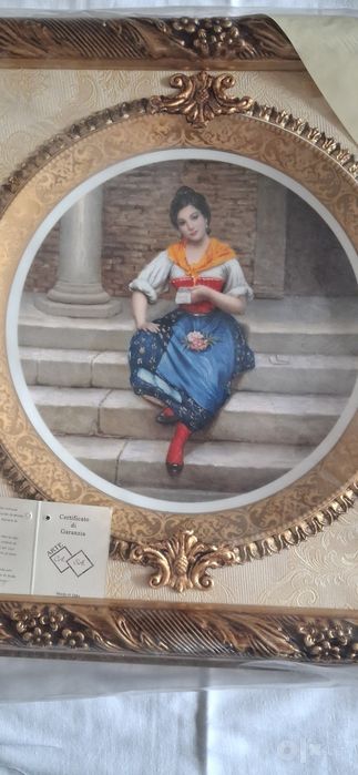 Элитная картина из Италии (Фарфор Каподимонте), 54х47 см
