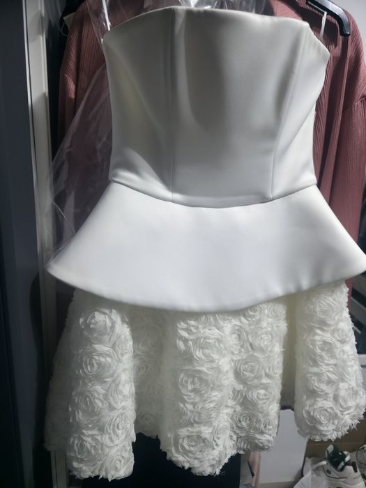 Rochie alba Nissa rochie de ocazie