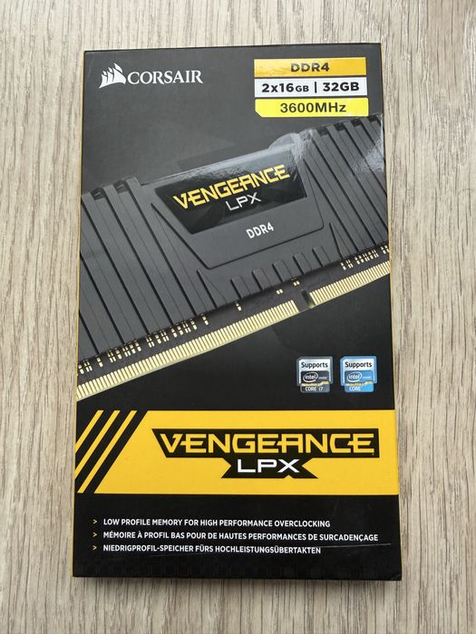 RAM памет Corsair Vengeance LPX 32GB (2х16) DDR4 3600 CL18 за настолен/desktop PC