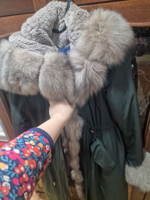 Парка натуралка кролик и песец