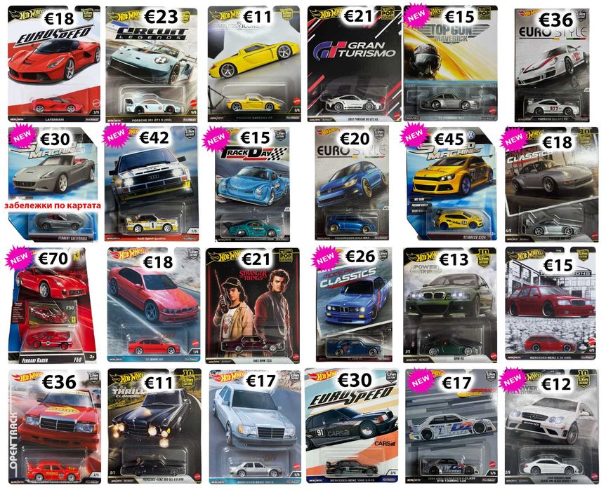 Хот Уилс Hot Wheels RLC, Fast Furious, Car Culture, Boulevard, Formula
