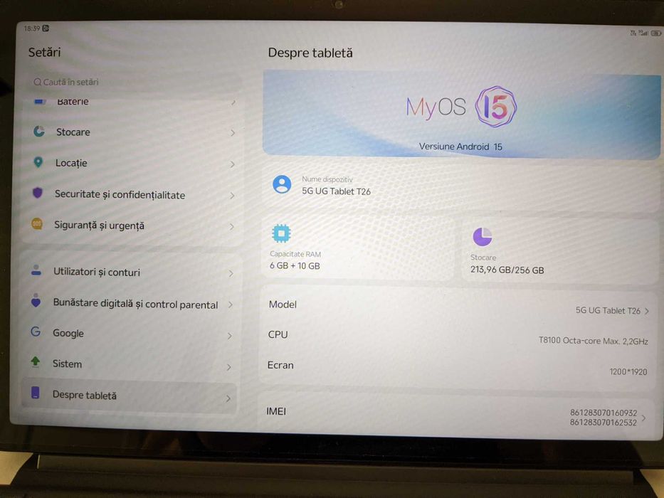 tableta ZTE Pad 11.0 inch 5G eSIM 6GB RAM 256GB tastatura la cutie noua