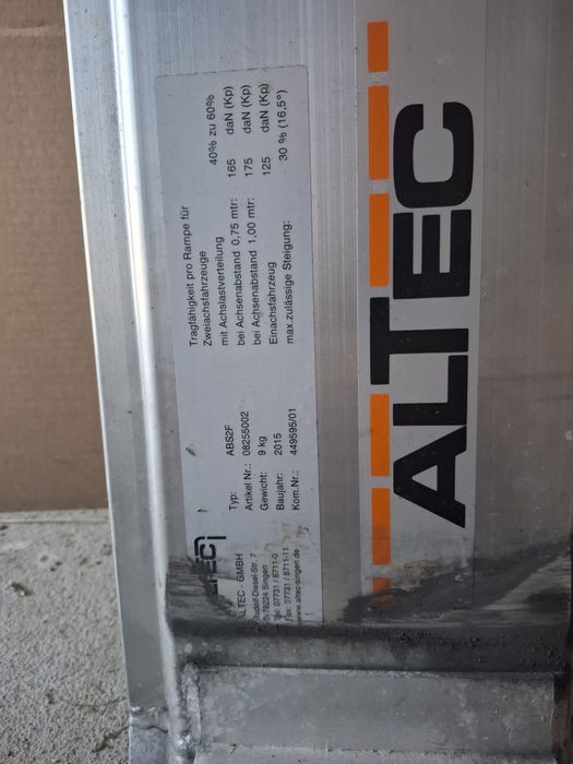 Rampa de incarcare din aluminiu