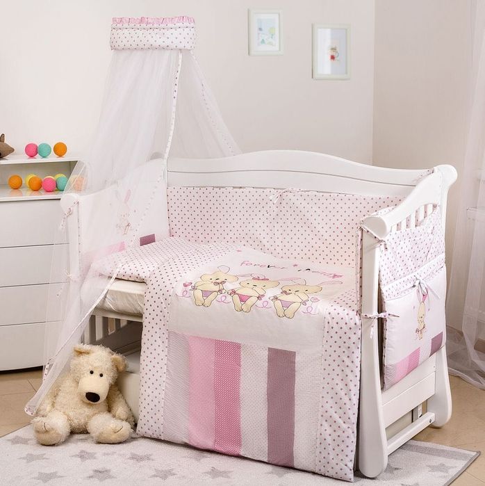 Lenjerie de pătuț pentru bebeluși 120*60 cm 8 piese