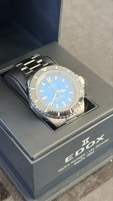 Edox Neptunian 1000m Diver 44mm Ceramic Bezel Full Set 2025 Automatic