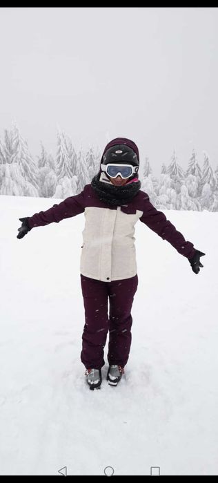Costum de schi cu manusi - set complet de iarna