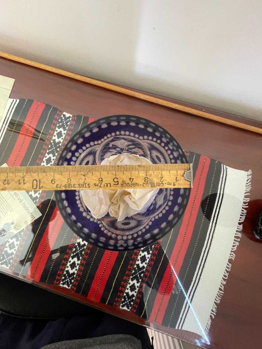 Vaza Scluptata Manual culoare Albastru - noua