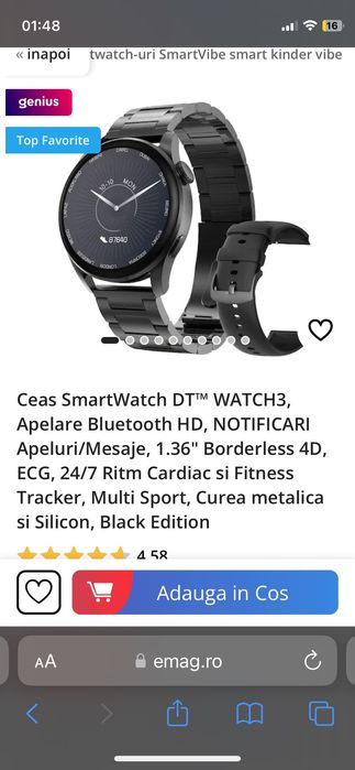 Vând smartwatch aproape nou