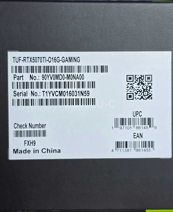 RTX 5070Ti Asus TUF oc edition