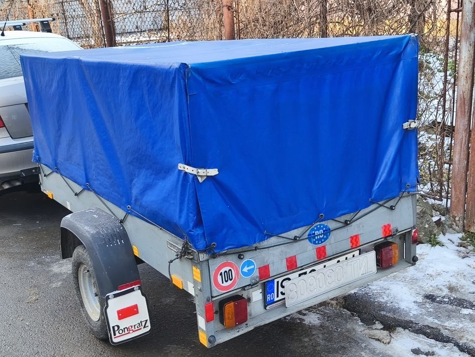 Remorca Stema 750kg ,cat.B.cu prelată,an.2022, ITP valabil