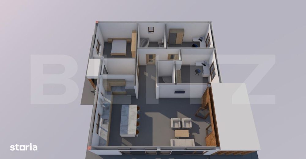 Casa 4 camere, 111 mp, 440 mp teren, zona Micro 16