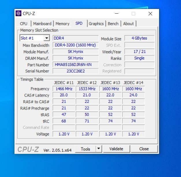 sodimm laptop Hynix ddr4 4gb 3200 mh