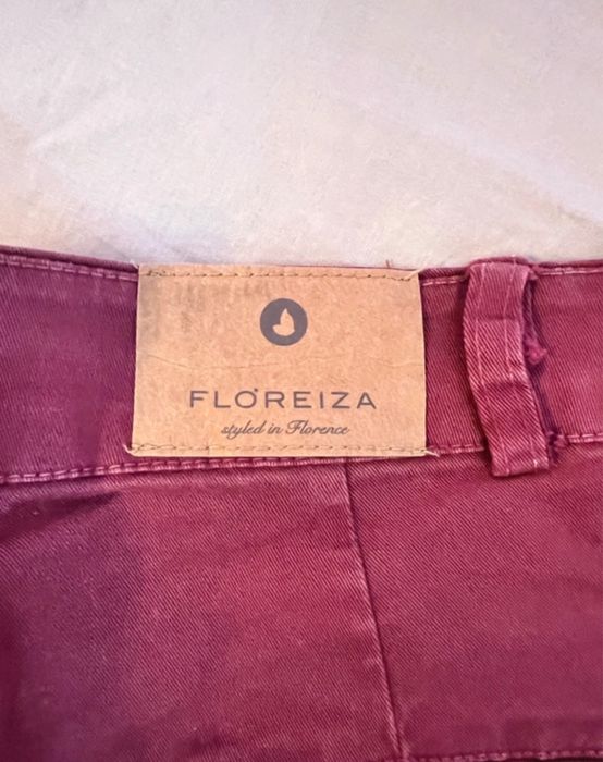 Pantaloni Floreiza grena