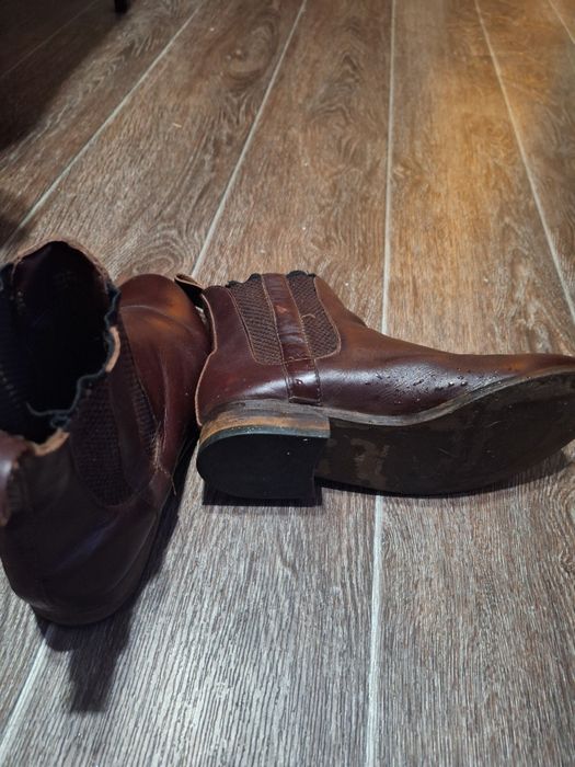 Продам кожаные ботинки  челси. Asos.  Баклажан