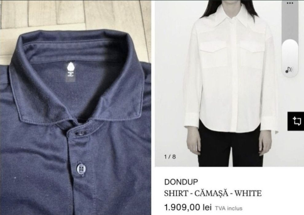 Cămașă lux de damă, Dondup, Fabicată în Italia - S
Bumbacul folosit es