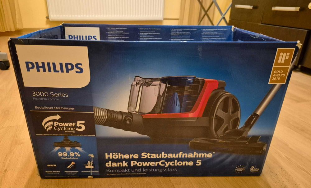 Aspirator fara sac Philips PowerPro Compact FC9330/09, 750W, PowerCycl